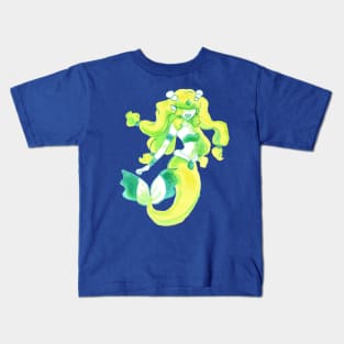 Yellow and Green Mermaid Kids T-Shirt